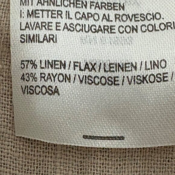 Naturals D&Co Womens Wide‎ Leg Linen Pants Size XL Beige Coastal Laggenlook - Picture 4 of 8